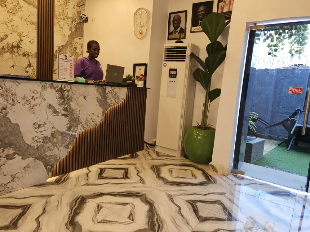 Hotel interior with elegant setup